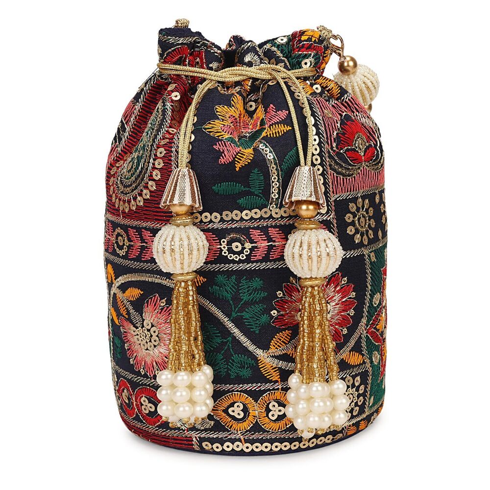 7323 Indian Sequence Potli Bag , Wedding Potli Bags , Ethnic Potli Bags